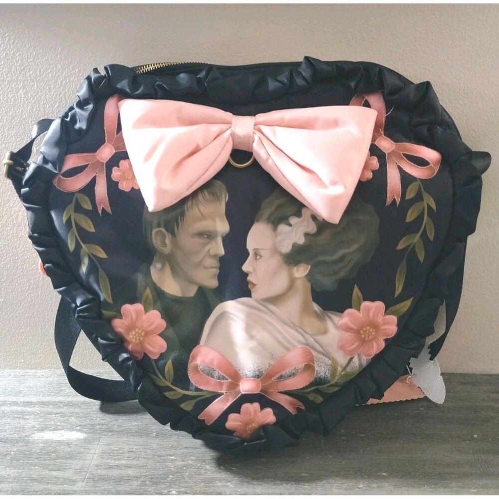 Whatever! Makes You Happy Universal Monsters  Frankenstein Bride Heart Tote Bag